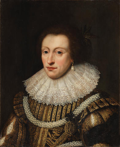 Studio of Michiel Jansz. van Miereveldt (Delft 1567-1641) Portrait of Elizabeth of Bohemia, bust-length,
