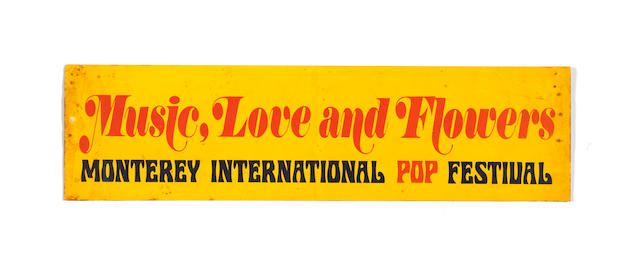Monterey International Pop Festival: A crack-back sticker, June 1967,