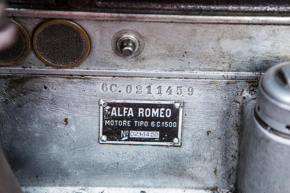 1929 Alfa Romeo 6C 1500 Sport Tourer  Chassis no. 0211459