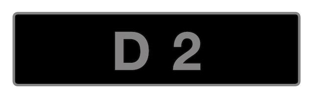 UK Vehicle registration number 'D 2',