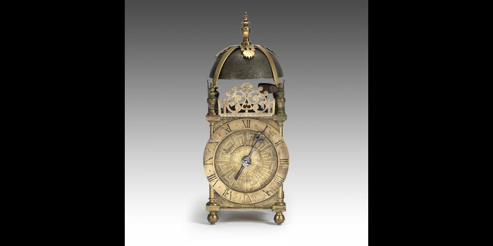 A very rare and horologically important, signed and dated early 17th century lantern clock  William Bowyer, London, 1617