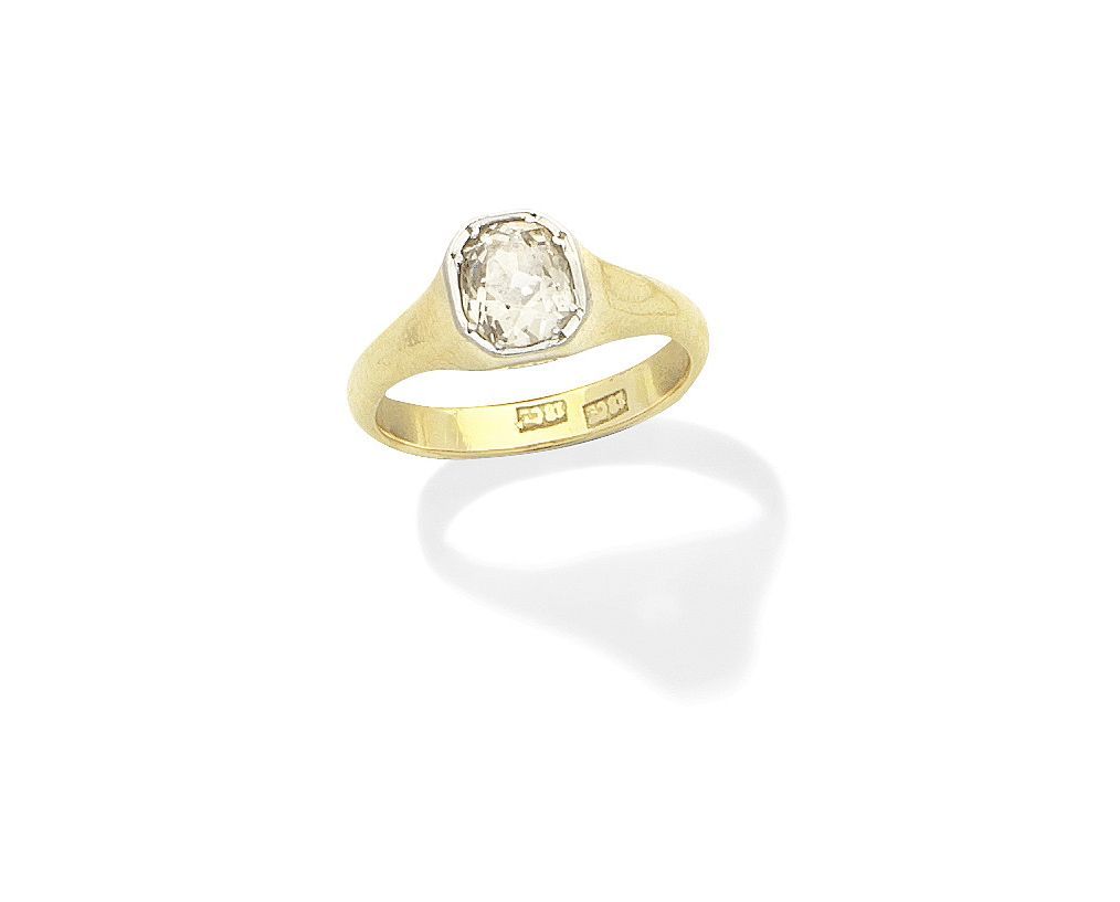 A diamond single-stone ring