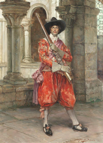 Alex de Andreis (Belgian, 1880-1929) Portrait of a musketeer