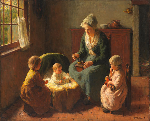 Bernard Pothast (Dutch, 1882-1966) A happy family