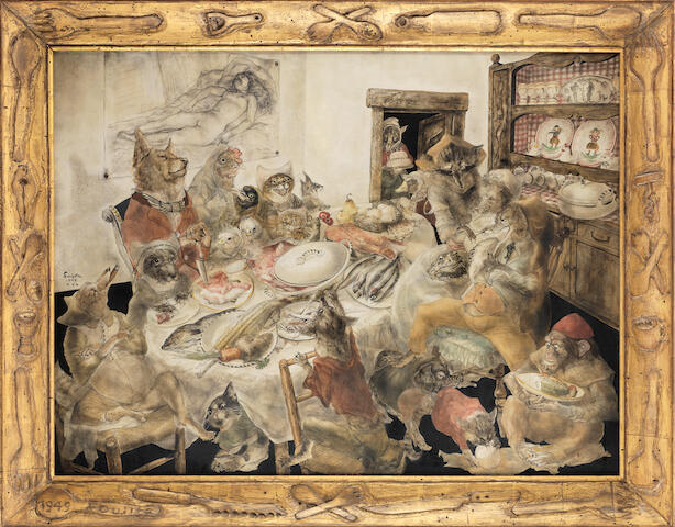 Bonhams Leonard Tsuguharu Foujita 16 1968 La Fete D Anniversaire 76 5 X 101 7cm 30 1 8 X 40 1 16in 91 6 X 116 5cm 36 1 16 X 45 7 8in With The Artist S Frame Painted In New York In June 1949 Bonhams Leonard Tsuguharu Foujita 16 1968 La Fete D Anniversaire 76 5 X 101 7cm 30 1 8 X 40 1 16in 91 6 X 116 5cm 36 1 16 X 45 7 8in With The Artist S Frame Painted In New York In June 1949