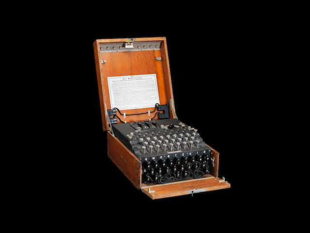 A very original Heinsoeth und Rinke three rotor Enigma enciphering machine,  German,  1941,