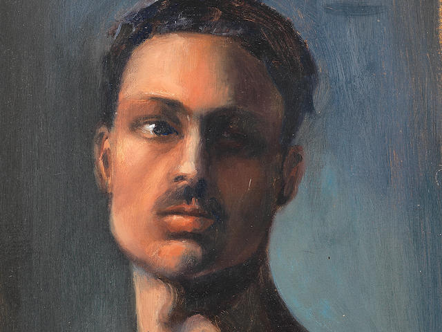 Kahlil Gibran (Lebanon, 1883-1931) Portrait of Amin Rihani