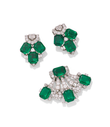 Bonhams : An Art Deco diamond tiara/necklace/brooch combination with ...