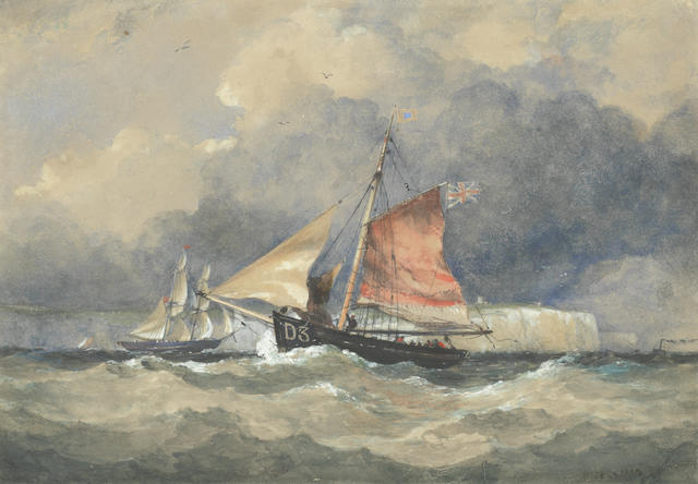 Edward William Cooke, RA (British, 1811-1880) Dover pilot boat off the North Foreland