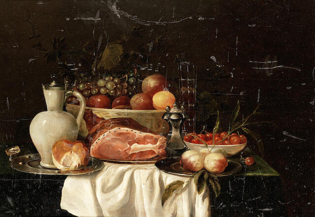 Bonhams Dutch School 18th Century A Still Life With Fruit Ham