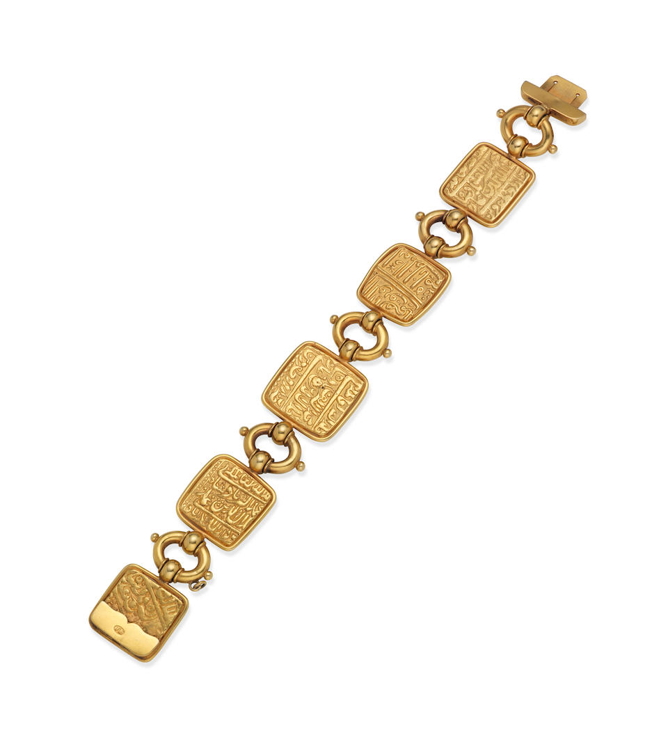 A gold bracelet,  by John Brogden,
