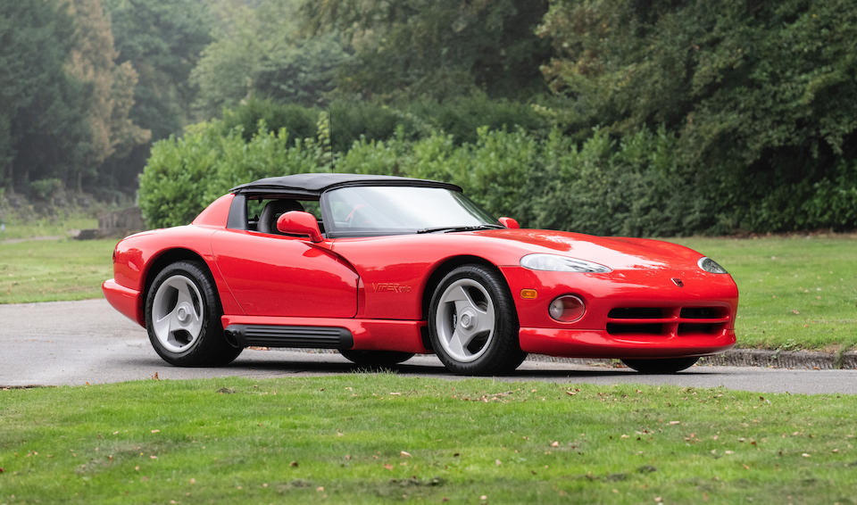 Only 100 kilometres from new,1992 Dodge Viper RT/10 Roadster  Chassis no. 1B3BR65E4NV100281