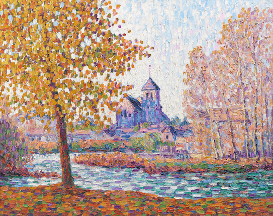 FRANCIS PICABIA (1879-1953) L'église de Montigny, effet d'automne (Painted in 1908) image 1