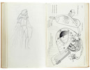 Thumbnail of Star Wars Episode IV - A New Hope John Mollo's personal sketchbook Notes & Sketches 1, a custom bound volume containing important and detailed working sketches and costume designs for many of the characters from the film Star Wars, together with production diary entries, meeting notes, time-lines and costume descriptions, the majority in black ink, some with colour; additionally the volume contains working for numerous military uniform designs for books, commercials and additional projects Mollo worked on during this time frame, Lucasfilm / Twentieth Century Fox, April 1975 - July 1976, image 36
