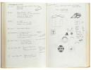 Thumbnail of Star Wars Episode IV - A New Hope John Mollo's personal sketchbook Notes & Sketches 1, a custom bound volume containing important and detailed working sketches and costume designs for many of the characters from the film Star Wars, together with production diary entries, meeting notes, time-lines and costume descriptions, the majority in black ink, some with colour; additionally the volume contains working for numerous military uniform designs for books, commercials and additional projects Mollo worked on during this time frame, Lucasfilm / Twentieth Century Fox, April 1975 - July 1976, image 27