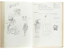 Thumbnail of Star Wars Episode IV - A New Hope John Mollo's personal sketchbook Notes & Sketches 1, a custom bound volume containing important and detailed working sketches and costume designs for many of the characters from the film Star Wars, together with production diary entries, meeting notes, time-lines and costume descriptions, the majority in black ink, some with colour; additionally the volume contains working for numerous military uniform designs for books, commercials and additional projects Mollo worked on during this time frame, Lucasfilm / Twentieth Century Fox, April 1975 - July 1976, image 18