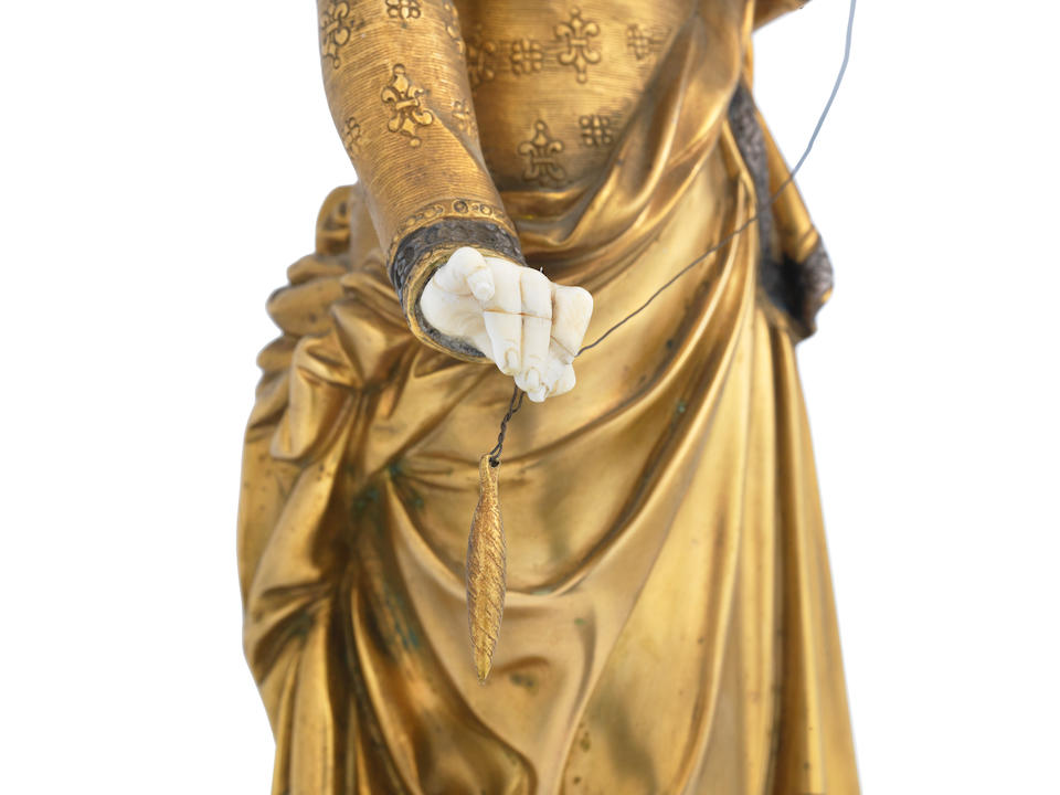 'Graziella': A Gilt-Bronze and Ivory Figure from a model by Albert-Ernest Carrier-Belleuse  SIGNED IN THE CAST 'A.CARRIER-BELLEUSE', CIRCA 1900