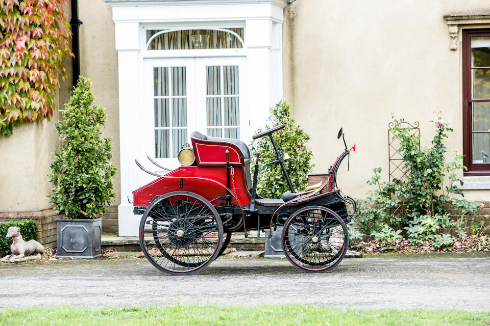 Oldest of two surviving Hyler Whyte designs,1900 "English Mechanic" 3HP Two Seater  Chassis no. none