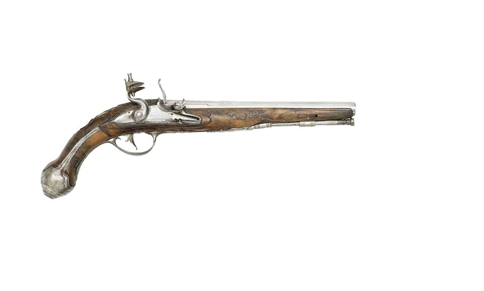 A Brescian 20-Bore Flintlock Holster Pistol