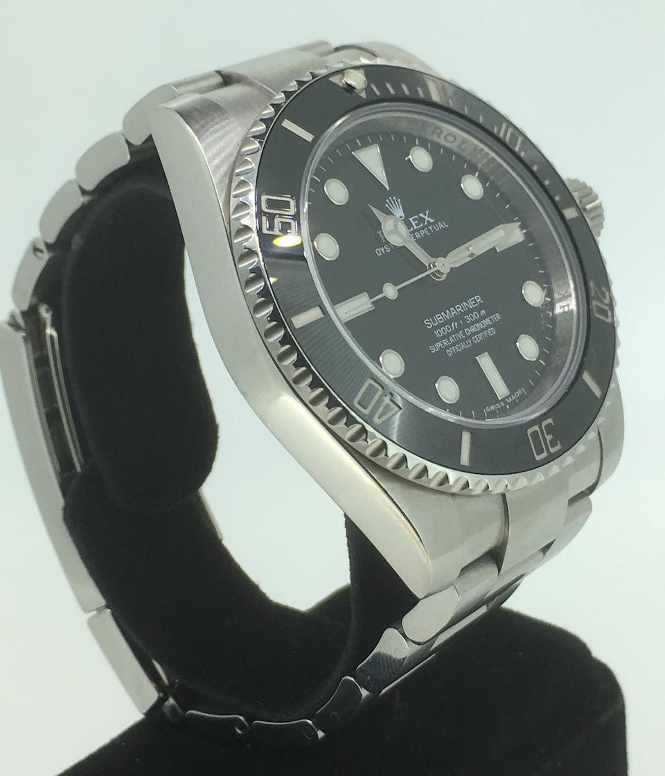 Rolex. A stainless steel automatic bracelet watch  Submariner, Ref: 114060, Sold 9th August 2014
