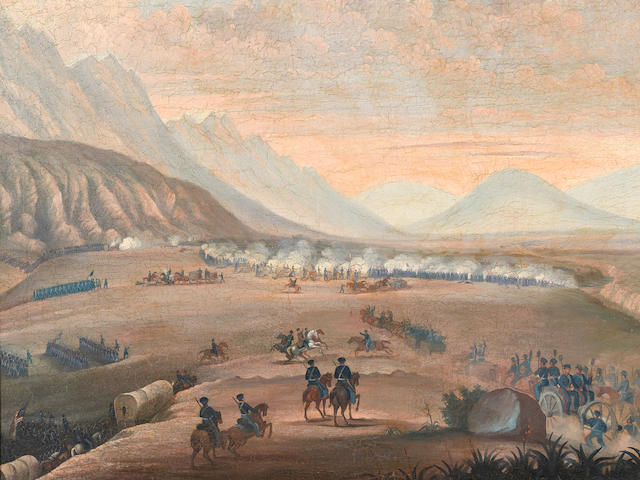 Carl (Carlos) Nebel (German, 1805-1855) The Battle of Buena Vista, February 22nd-23rd, 1847