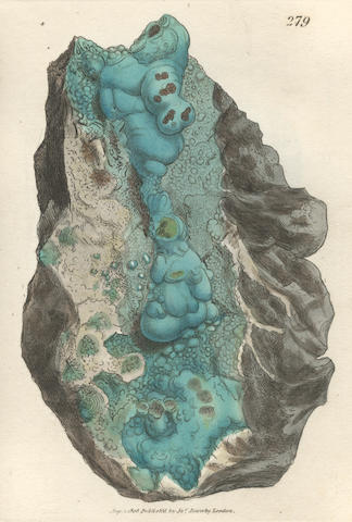 SOWERBY (JAMES) British Mineralogy: Or, Coloured Figures Intended to Elucidate the Mineralogy of Great Britain, 5 vol., FIRST EDITION, by the Author, 1804-1817