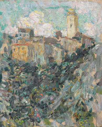 HENRI LE SIDANER (1862-1939) Le village, Dolceacqua (Painted in 1911)