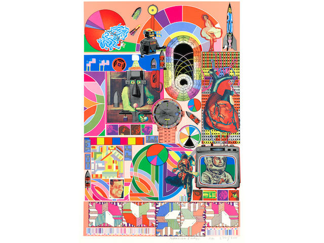Sir Eduardo Paolozzi (British, 1924-2005) Bash (Pale Pink, Orange, Dark Pink) Three screenprints in colours, 1971, on wove, each signed in pencil, two variously numbered from the edition of 3000, one inscribed 'PPProof', a printer's proof aside from the numbered edition, printed by Advanced Graphics, London, published by Galerie Dorothea Leonhart, Munich, with their blindstamp, with full margins, each 848 x 595mm (33 3/8 x 23 3/8in)(SH)