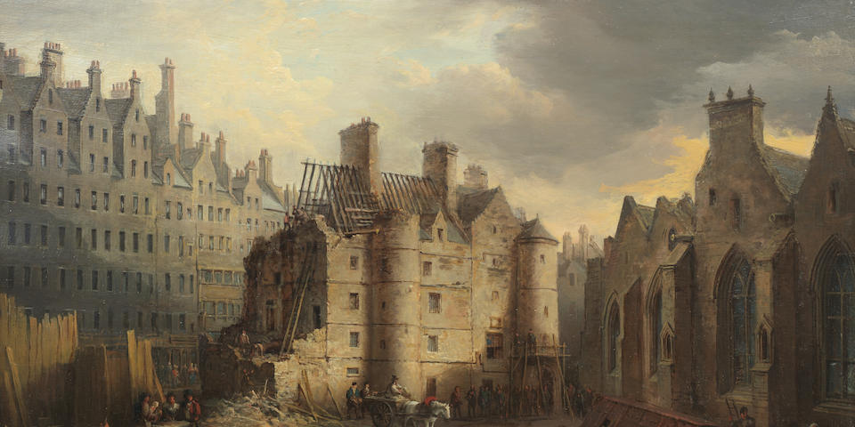 Alexander Nasmyth (Edinburgh 1758-1840) The Old Tolbooth, Edinburgh 44 x 61 cm. (17 1/16 x 24 in.)