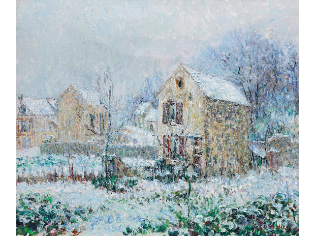 GUSTAVE LOISEAU (1865-1935) La neige, environs de Pontoise (Painted in 1905)