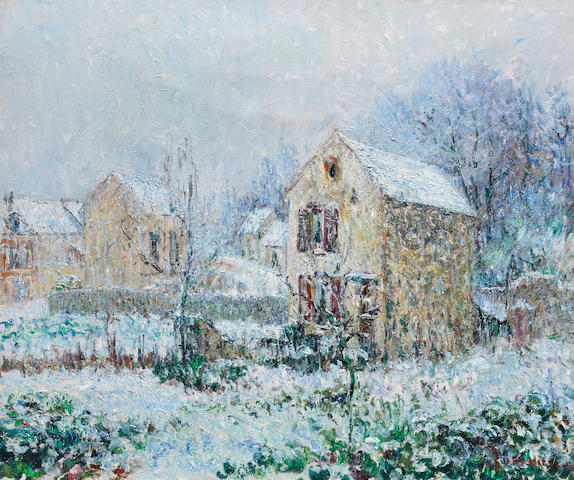 GUSTAVE LOISEAU (1865-1935) La neige, environs de Pontoise (Painted in 1905)