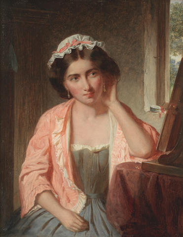 William James Grant (British, 1829-1866) The new earrings