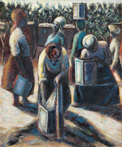 Gerard Sekoto (South African, 1913-1993) The water collectors