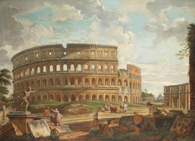 Circle of Giovanni Paolo Panini (Piacenza 1691-1765 Rome) The Colosseum, Rome