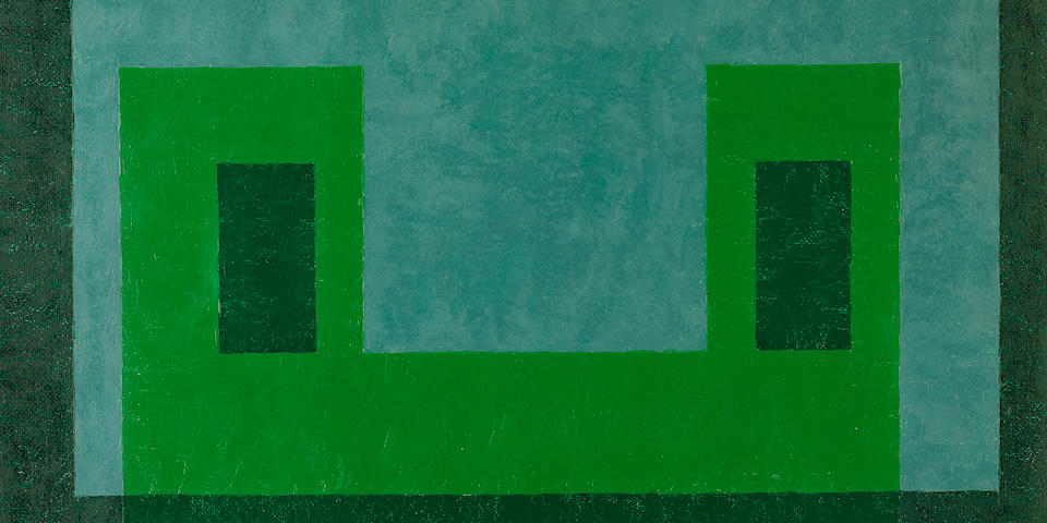 Josef Albers (American, 1888-1976) Contented Green 1948-1955