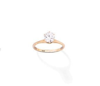 A diamond single-stone ring