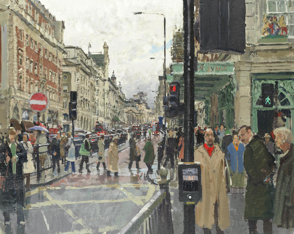 Peter Brown N.E.A.C. (British, born 1967) Winter Piccadilly 2