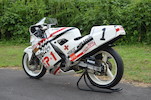 Thumbnail of Believed twice winner of the Suzuka 4 Hours Endurance Road Race (Novice Class), 1987 Yoshimura Suzuki GSX-R400 Racing Motorcycle Frame no. GK71F-100038 Engine no. K706-100090 image 3