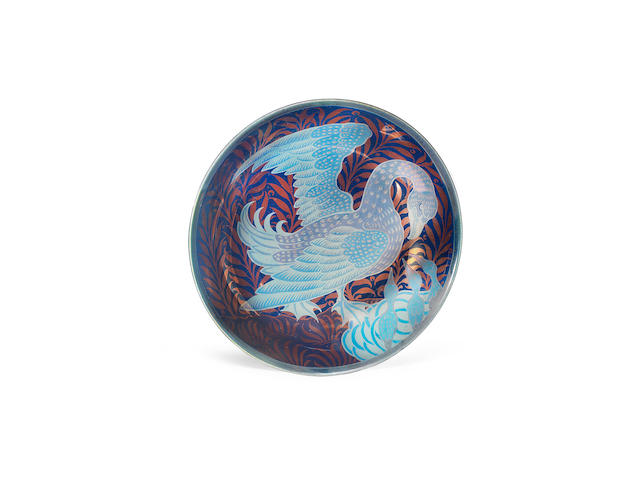 An Earthenware Lustre 'Sunset and Moonlit Suite' Dish by William de Morgan PAINTED MARK 'C.P.', CIRCA 1900