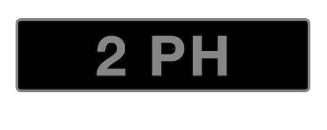 UK Vehicle registration Number '2 PH'