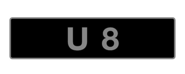 UK Vehicle registration Number 'U 8'