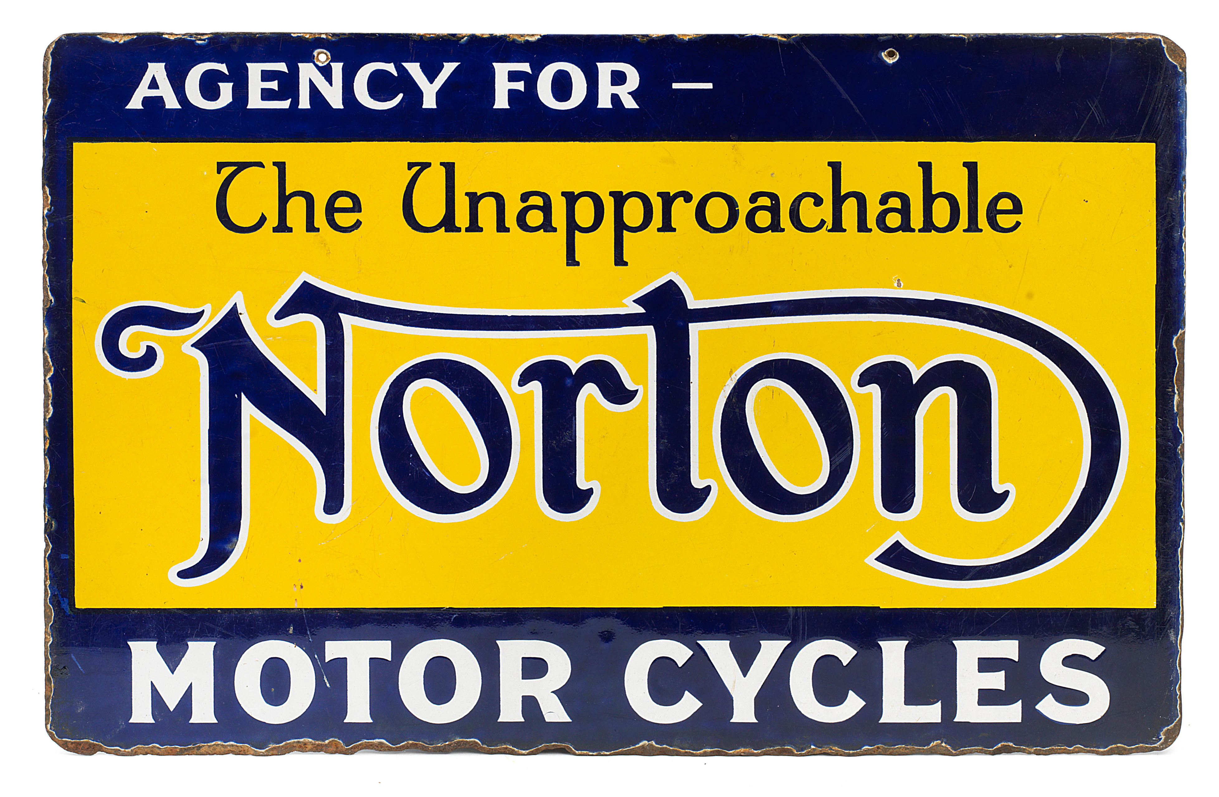 NORTON STILL On Top The UNAPPROACHABLE Embossed Metal Advertising Sign 30x20cm
