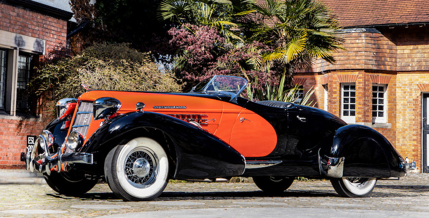 The ex-Barbara Hutton ,1935 Auburn 851 Supercharged Boat-tail Speedster  Chassis no. 33515E image 1
