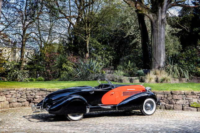 The ex-Barbara Hutton ,1935 Auburn 851 Supercharged Boat-tail Speedster  Chassis no. 33515E image 3