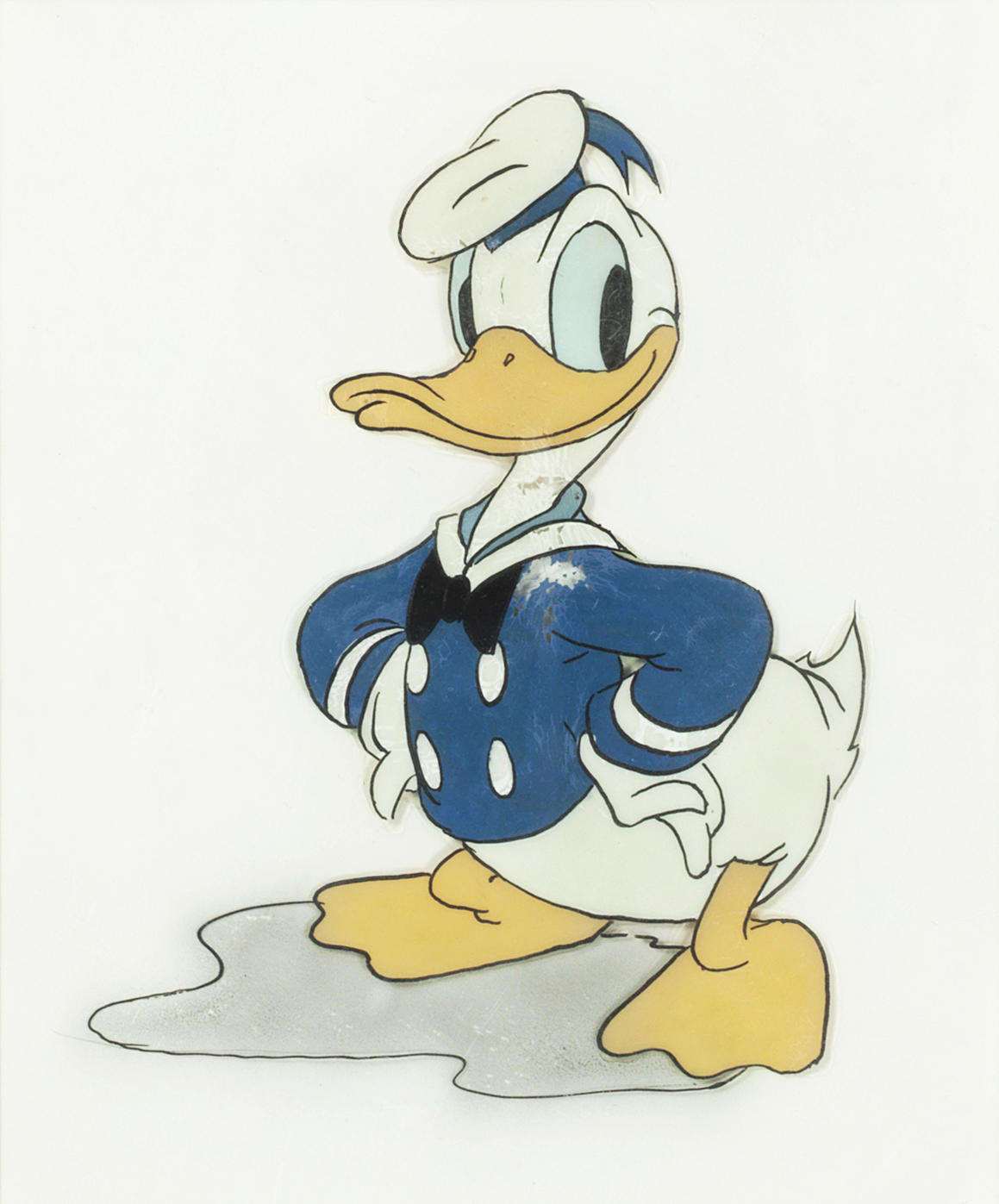 Blue and Black Pencil 1980's Walt Disney Donald Duck Animation Production Drawing