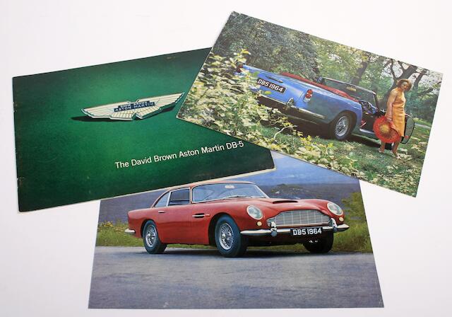 Bonhams : Three 1964 Aston Martin DB5 sales brochures, ((3))