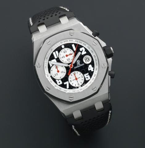 Audemars Piguet. A Limited Edition stainless steel automatic calendar chronograph wristwatch  Royal Oak OffShore, Limited Edition No.035/100, Circa 2008