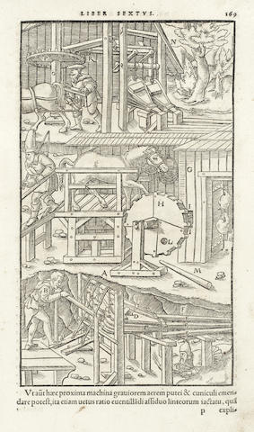 AGRICOLA (GEORG) De re metallica, Basel, J. Froben and N. Episcopius, 1556