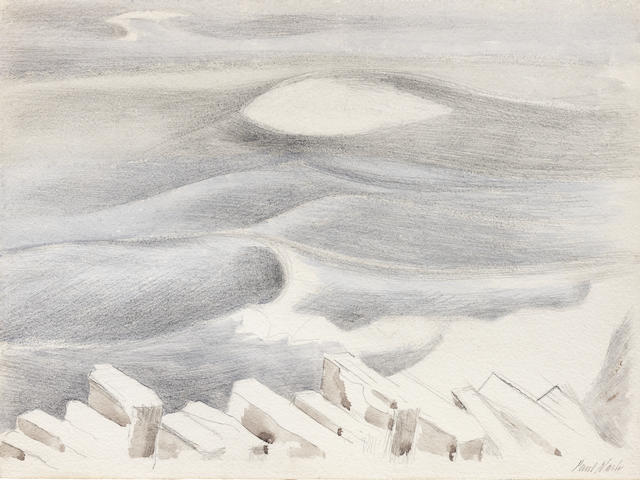 Paul Nash (British, 1889-1946) Waves (Executed in 1935)
