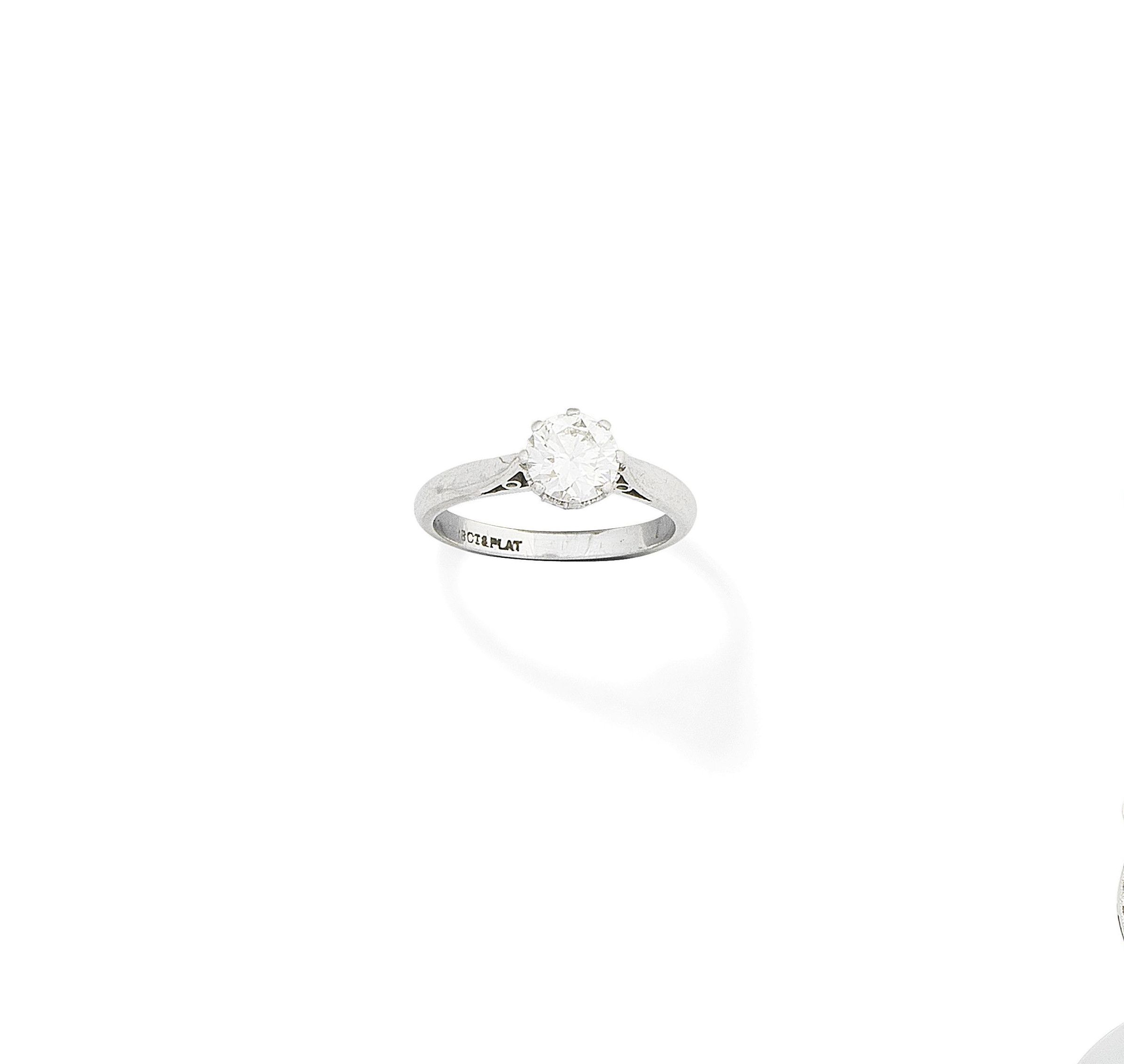 A diamond single-stone ring